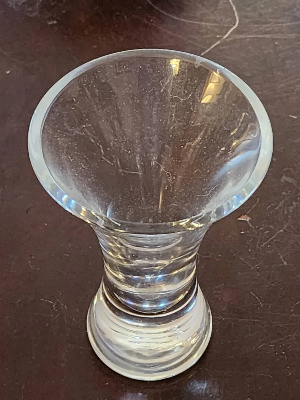 Unbranded Clear Glass Bud Vase, MCM